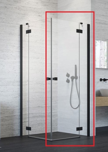 Radaway Essenza New Black KDD 100 Jobb szögletes fekete zuhanykabin (egyik fele) 385062-54-01R