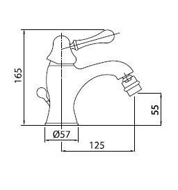 Bugnatese Maya Bidet csaptelep leeresztővel, bronz 8923BR
