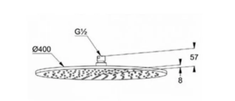 KLUDI A-QA fejzuhany 40 cm, fehér/króm 6434091-00