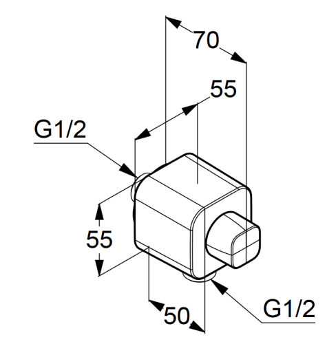KLUDI A-QA gégecső csatlakozóív 6554405-00