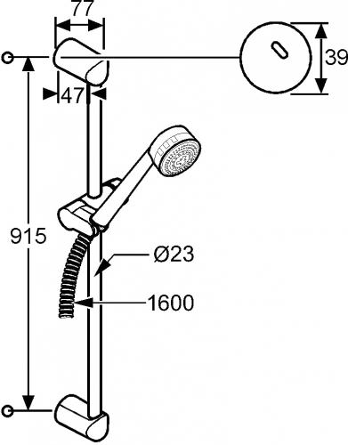 KLUDI Zenta zuhanygarnitúra 3S, fehér 6085091-00