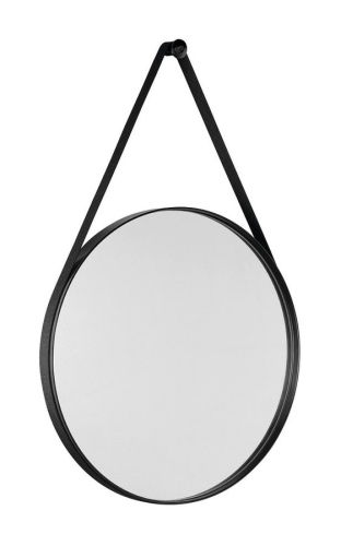 Sapho ORBITER kerek tükör akasztóval, átm:60cm, matt fekete ORB060