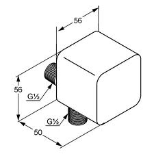 Kludi A-QA gégecső csatlakozóív, fehér 6554043-00