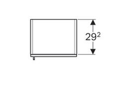 Geberit iCon magas szekrény egy ajtóval, 36x180x31.7cm, matt lakkozott láva 841001000