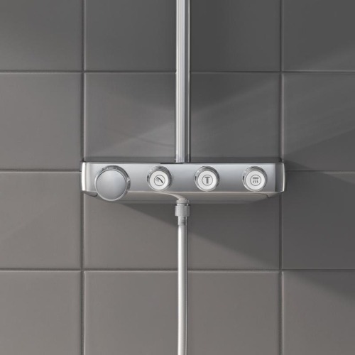 GROHE Euphoria SmartControl 310 Cube Duo termosztátos zuhanyrendszer, hard grafit 26508A00