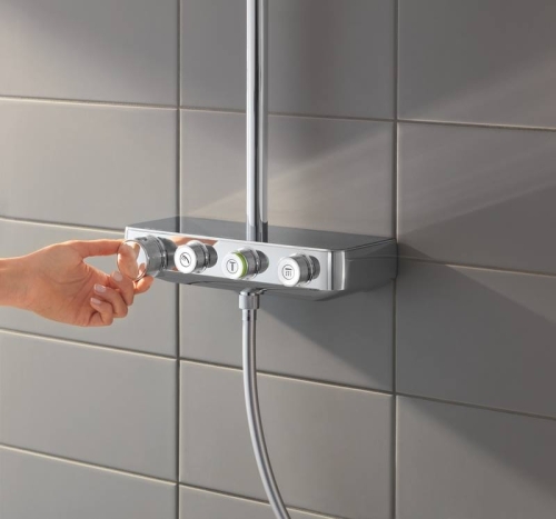 GROHE Euphoria SmartControl 310 Cube Duo termosztátos zuhanyrendszer, hard grafit 26508A00