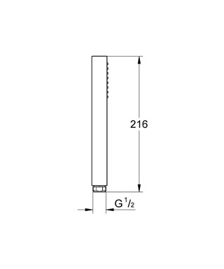 Grohe Euphoria Cube+ fém kézizuhany 9.5 l/perc, matt hard grafit 27888AL0