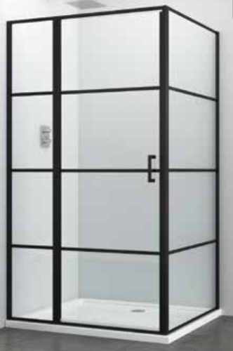 Sanotechnik COMFORT BLACK zuhanyfal 80 cm F80B3