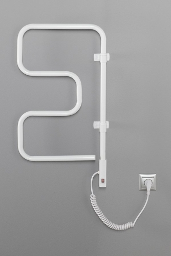 AQUALINE ELVOR elektromos törölközőtartó radiátor, 400x750x95mm, 80W, fehér EB320