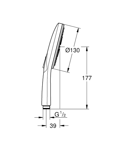 Grohe Rainshower SmartActive 130 Kézizuhany, 3 féle vízsugárral, matt nikkel 26574EN0