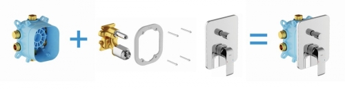 Ravak Flat FL 065.00, Flat falba süllyesztett csaptelep váltóval (KIZÁRÓLAG R-box Varival ) X070123