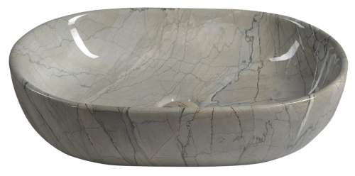 Sapho DALMA kerámiamosdó, 59x42x14cm, szürke márvány MM413