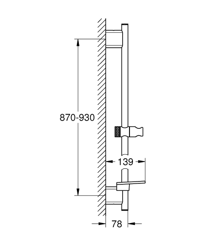 Grohe Rainshower SmartActive Zuhany rúd, 900 mm, fényes nikkel 26603BE0