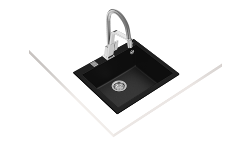 Teka Forsquare 50.40 TG gránit mosogatótálca, fekete 115230005