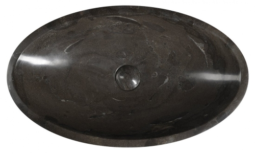 Sapho BLOK kőmosdó, 60x11x35cm, matt sötét kő 2401-36
