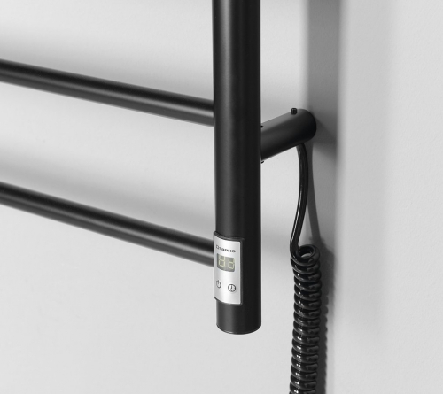 Sapho REDONDO 500x900mm elektromos törölközőszárító radiátor időzítővel, matt fekete ER220BT