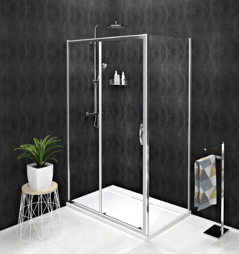 Sapho GELCO SIGMA SIMPLY 120 zuhanyajtó transzparent üveggel, króm GS1112