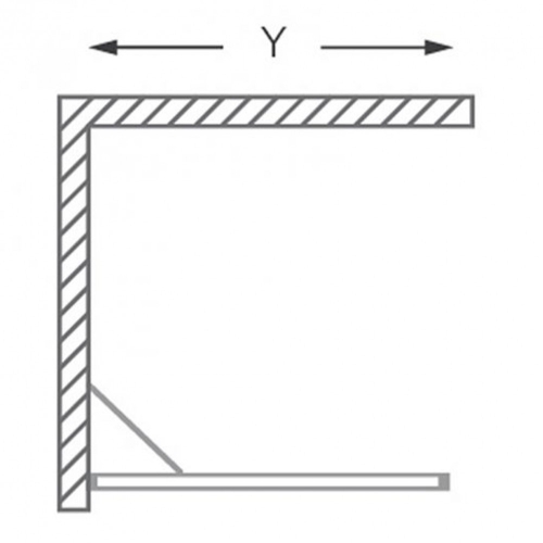 Roltechnik Tower Line TBS/900 szabadon álló oldalfal (brillant, transparent, 746-9000000-00-02)
