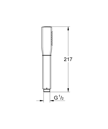 Grohe Grandera Stick Kézizuhany, 1 féle vízsugárral, 6.6 liter 26037001