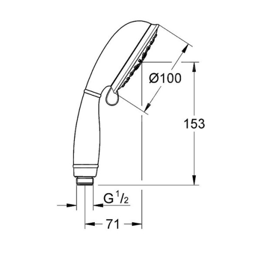 Grohe Tempesta Rustic 100 Kézizuhany, 4 féle vízsugárral 26085001