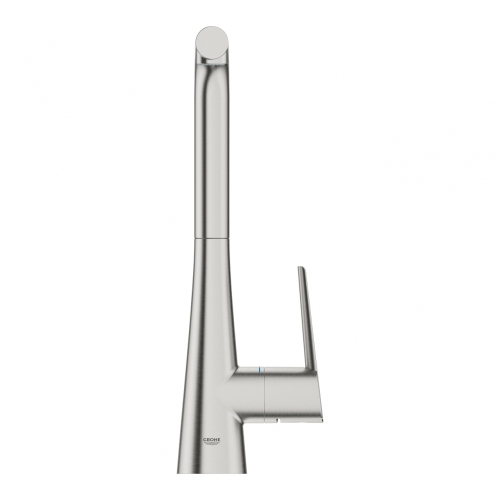 Grohe Zedra Egykaros mosogatócsaptelep zuhanyfejjel, matt szuperacél 32553DC2