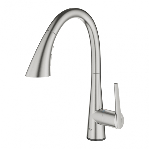 Grohe Zedra Touch Elektromos egykaros mosogató csaptelep, matt szuperacél 30219DC2