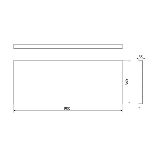 Sapho POLYSAN DEEP PLAIN 90 cm oldallap, fehér 89781