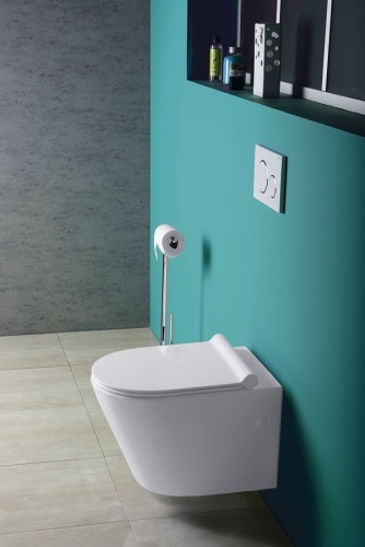 Sapho PACO RIMLESS fali WC, Soft-Close Slim wc ülőke, 36x52,5cm PZ1012R