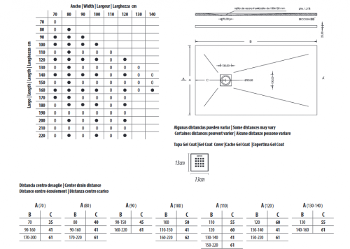 Zenon Smart Slate zuhanytálca 90x120 cm, alapszínek (több színből választható)
