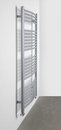 Sapho AQUALINE ORBIT 600x1320mm íves fürdőszobai radiátor, strukturált ezüst ILA36E