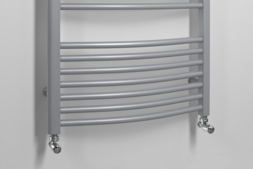 Sapho AQUALINE ORBIT 600x1700mm íves fürdőszobai radiátor, strukturált ezüst ILA66E