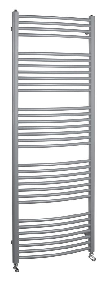 Sapho AQUALINE ORBIT 600x1700mm íves fürdőszobai radiátor, strukturált ezüst ILA66E