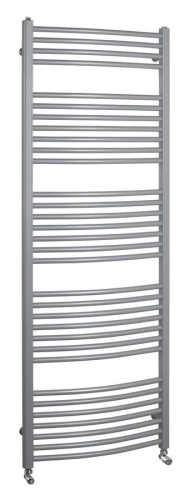 Sapho AQUALINE ORBIT 600x1700mm íves fürdőszobai radiátor, strukturált ezüst ILA66E