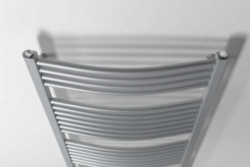 Sapho AQUALINE ORBIT 600x1700mm íves fürdőszobai radiátor, strukturált ezüst ILA66E