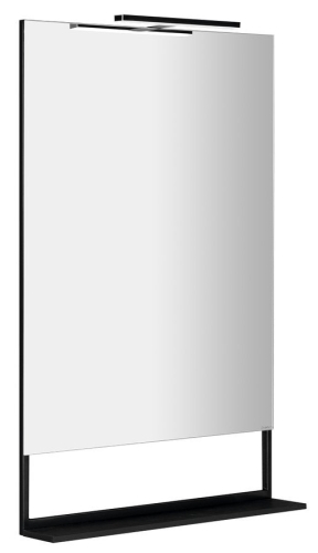 Sapho ERUPTA 60x95 cm tükör MDF polccal és LED világítással, matt fekete ERU310