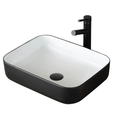 Niwell NOA 51 B&W pultra építhető mosdó 51x40 cm NWSZ-NOA5140BW