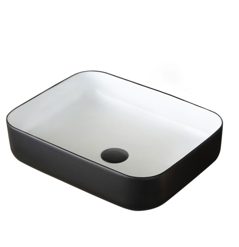 Niwell NOA 51 B&W pultra építhető mosdó 51x40 cm NWSZ-NOA5140BW