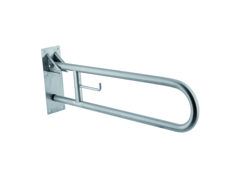 Merida felhajtható kapaszkodó, fali, toalettpapír tartóval, rozsdamentes, szálcsiszolt BG0800CS