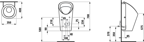 Laufen LEMA Vizelde, elektronikus öblítésvezérléssel (230 V), szifonnal H8401960004011