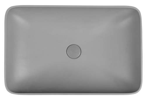 Sapho INFRANE beton mosdó lefolyóval, 57x37cm, szürke AR462