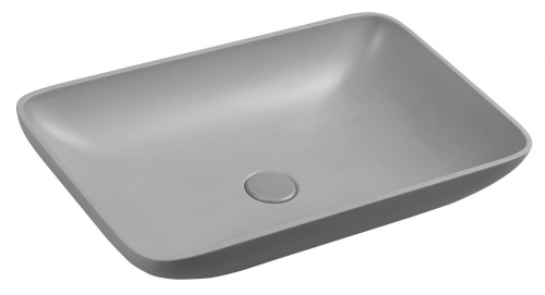 Sapho INFRANE beton mosdó lefolyóval, 57x37cm, szürke AR462
