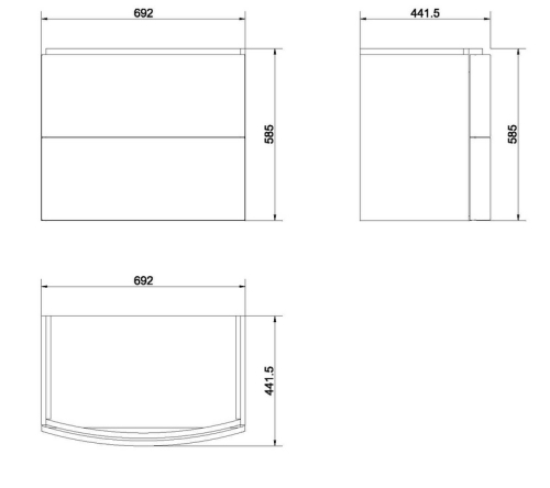 Cersanit Easy 70 mosdószekrény, cappuccino S573-007
