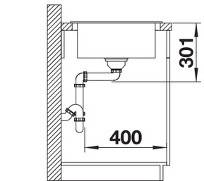 BLANCO ELON 45 S gránit mosogató, tartufo 524831