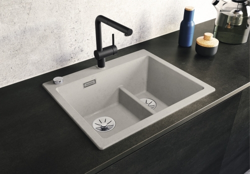 BLANCO PLEON 6 Split Silgranit mosogató dugókiemelő nélkül, beton-style 525308