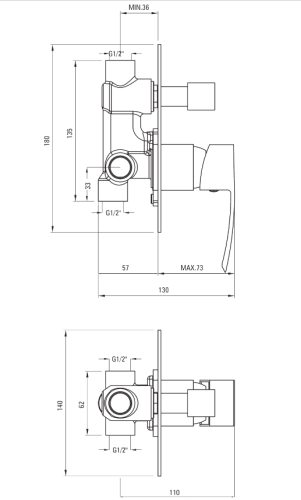 Deante Vigo falba süllyesztet zuhany csaptelep zuhanyváltóval BDW 044P
