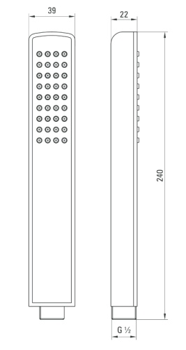 Deante Hiacynt kézizuhany, króm/fehér NQH W51S