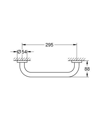 Grohe Essentials 35 cm-es kapaszkodó fényes nikkel 40421BE1