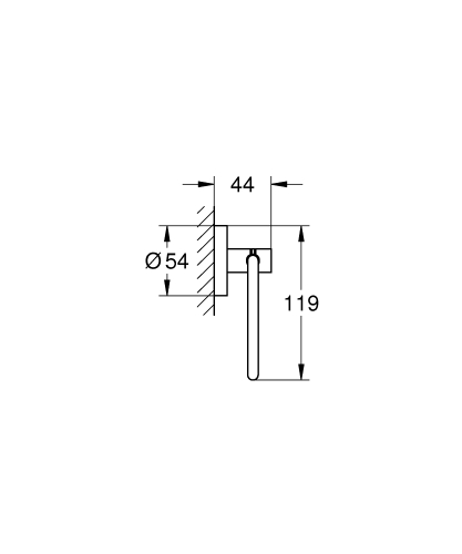Grohe Essentials toalettpapír-tartó, matt nikkel 40689EN1
