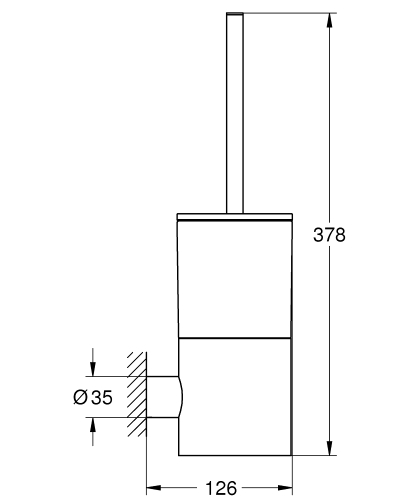 Grohe Atrio WC-kefe garnitúra matt hard grafit 40314AL3