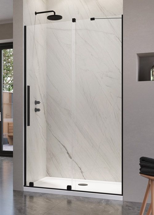 Radaway Furo Black DWJ 160 jobb fekete zuhanyajtó 10107822-54-01R, 10110780-01-01